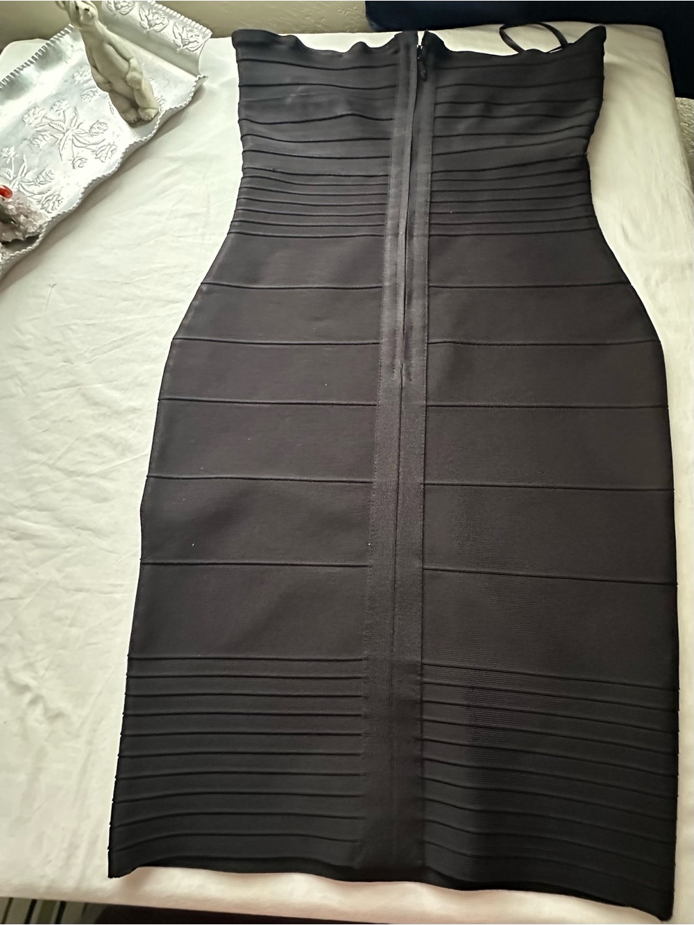 Black Bodycon Bandage Midi Dress – Size L Women's - Picture 5 of 10